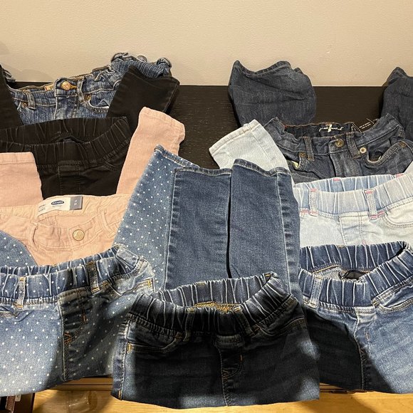 Free Shipping! Lot of 3T Girls 8 Jeggings/Jeans - Picture 1 of 7